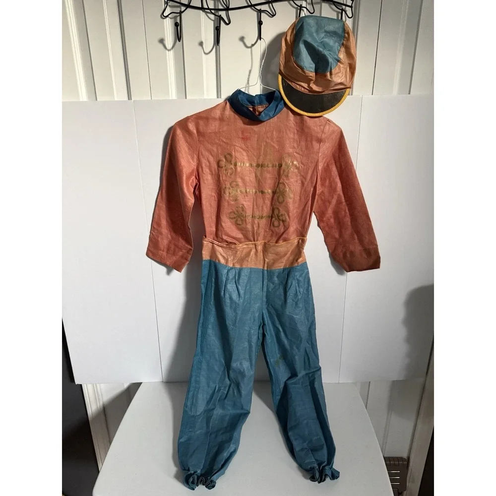Vintage 1920s / 1930s HALLOWEEN Dutch boy Soldier  Costume with hat
